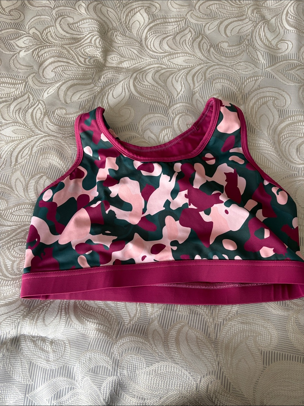 Camo cats sports bra